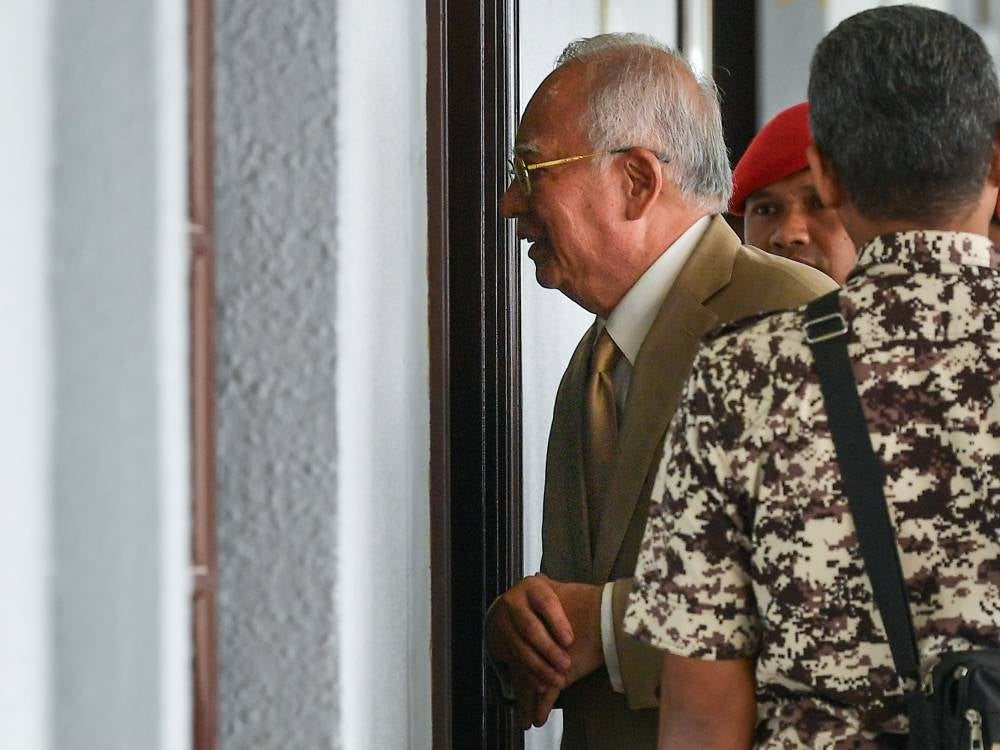 Former prime minister Datuk Seri Najib Razak at the High Court for his 1MDB trial recently. - Photo by Bernama