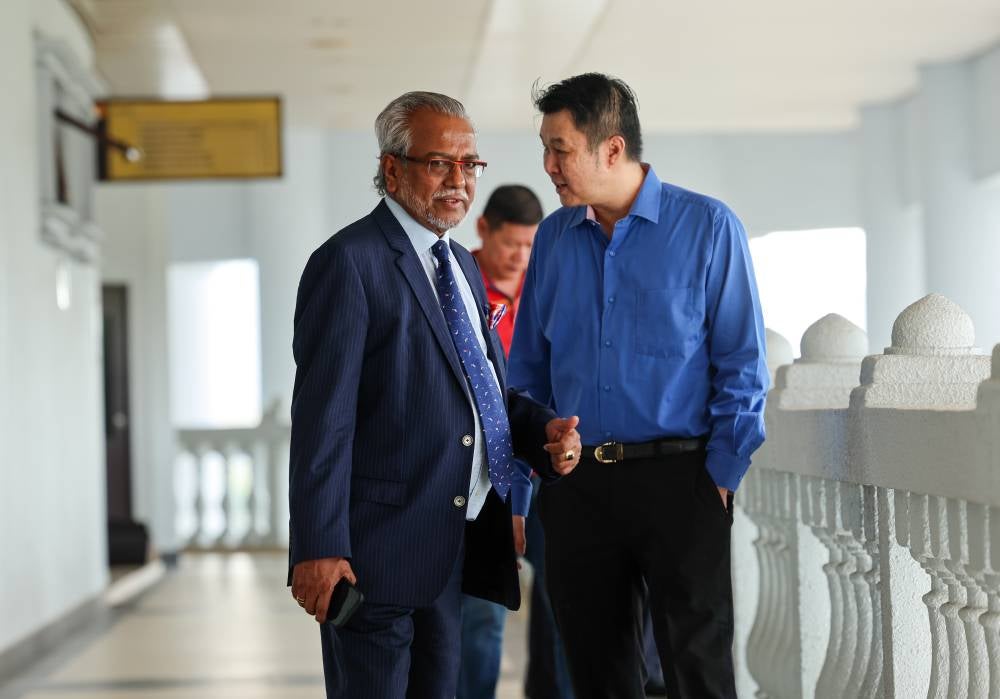 Lawyer Tan Sri Muhammad Shafee Abdullah, representing former Najib, attended today's continuation of the trial for the misappropriation of 1Malaysia Development Berhad (1MDB) funds faced by his client at the High Court. - Photo by Bernama