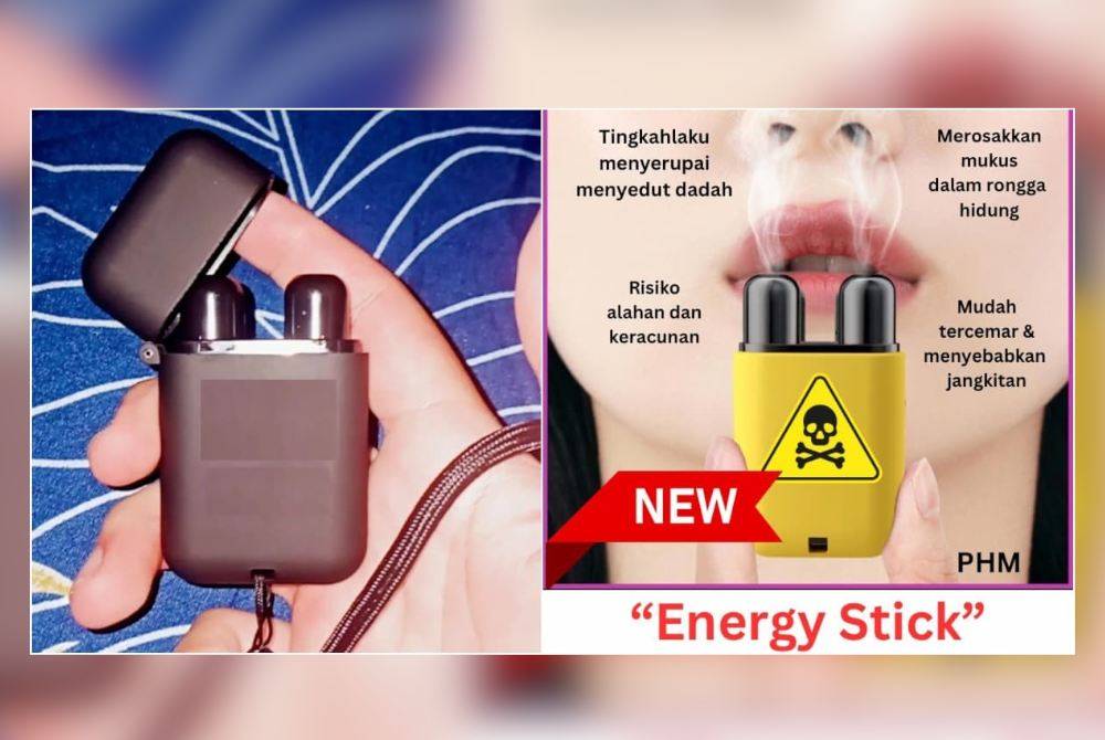 The latest issue to emerge is the existence of the "energy stick," a nasal inhaler product that provides energy and freshness to users and is openly and widely sold for as low as RM2.50 to RM10. 