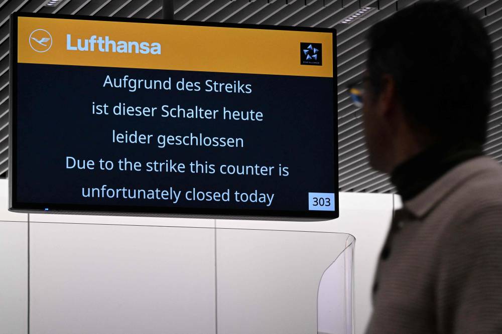 Union Verdi called on ground staff at Lufthansa to stage a walkout on February 20, 2024 across Germany's biggest airports, in the latest strike to plague the country in recent weeks. - Photo by AFP