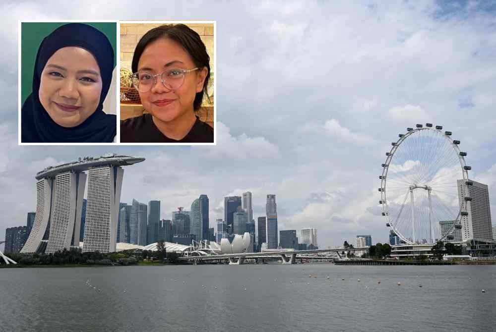 Singapore is the choice of many workers from Malaysia due to the strong exchange rate of the dollar compared to the ringgit (inset: Siti Fatimatulzahara, Mariah).