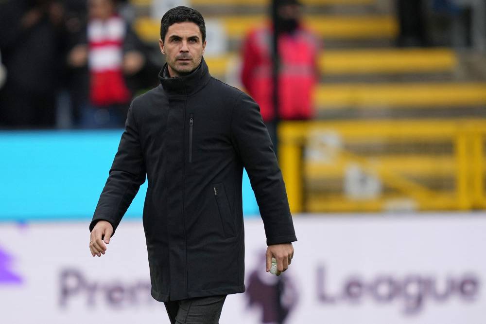 Arsenal's Spanish manager Mikel Arteta arrives for the English Premier League football match between Burnley and Arsenal at Turf Moor in Burnley, north-west England on February 17, 2024. - Photo by AFP
