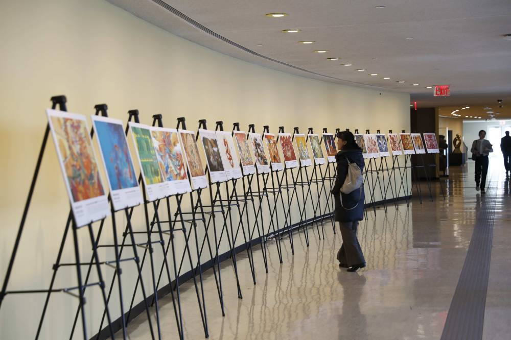 Artworks created by Malaysian university students for HONOR Talents were exhibited at the United Nations (UN) headquarters in New York. - Photo taken from HONOR management. 