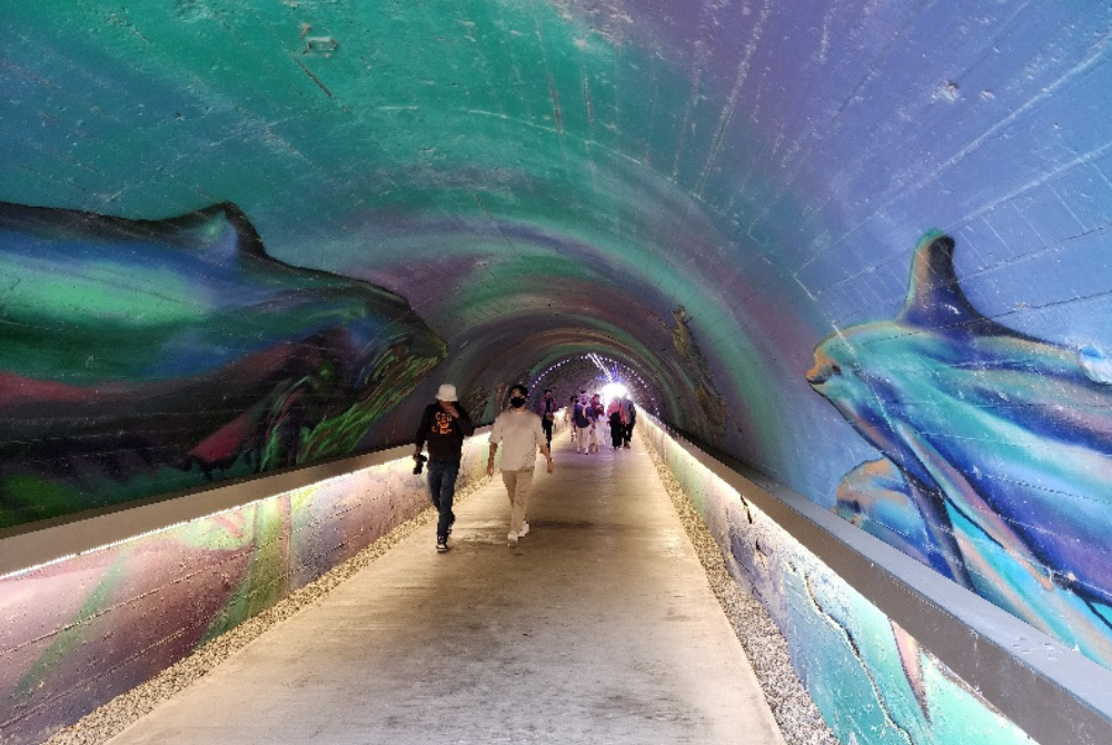 Cijin tunnel of stars - Photo by Shah Shamshiri