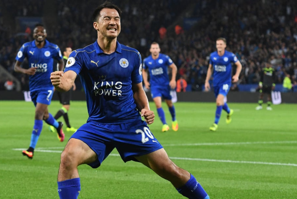 Shinji Okazaki scored five goals as Leicester upset the odds to win their first league title in the 2015-16 season. - Photo by AFP