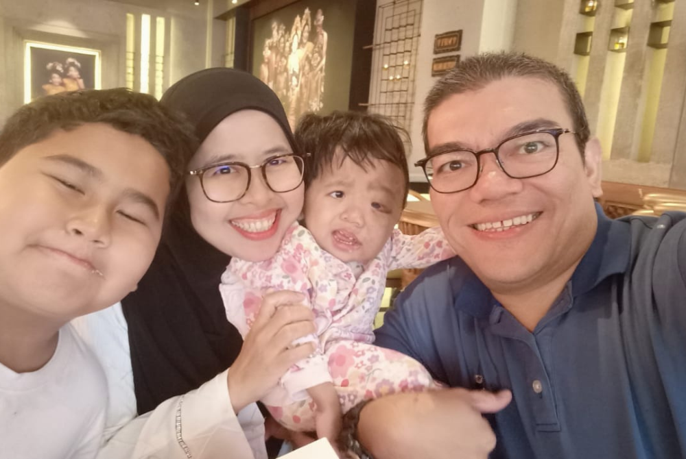 Dr Nurul Izzaty Hassan with her son Ahmad Qayyim Ahmad Ezhan and husband Ahmad Ezhan Mohd Mokhtar and their daughter, Abeer Jannah Ahmad Ezhan. 