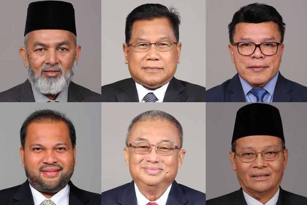 From top left: Syed Abu Hussin Hafiz, Zahari, Mohd Azizi. From bottom left: Iskandar Dzulkarnain, Suhaili, Zulkafperi.
