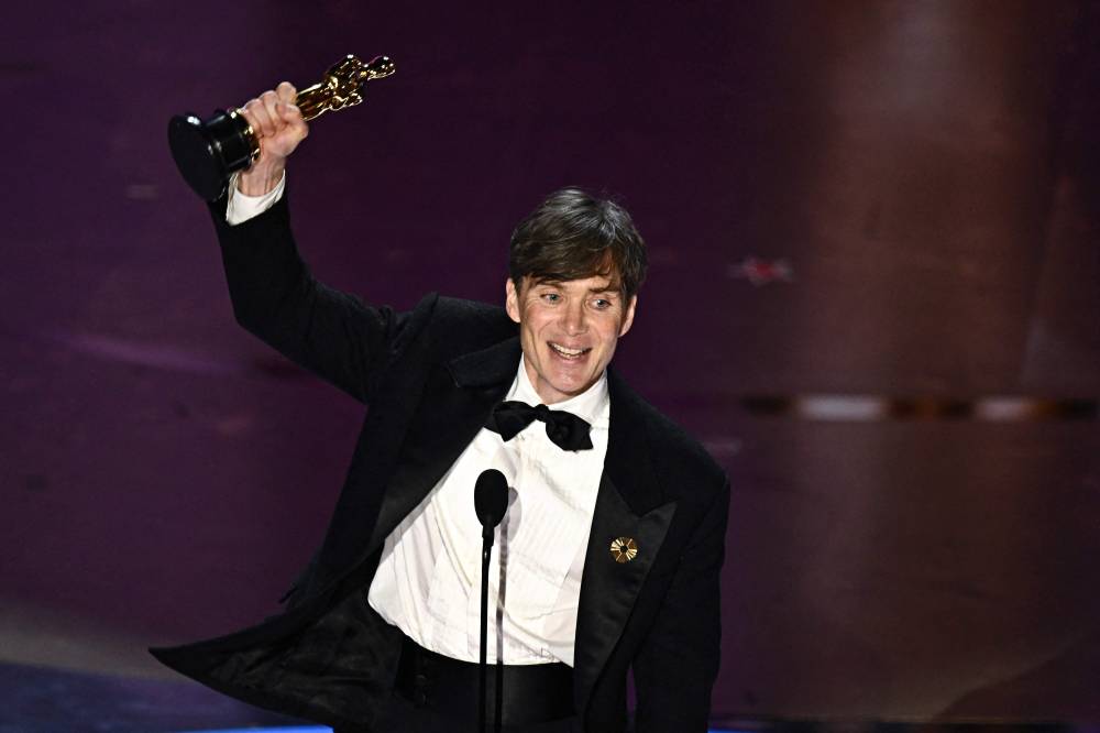 Irish actor Cillian Murphy accepts the award for Best Actor in a Leading Role for "Oppenheimer" onstage during the 96th Annual Academy Awards at the Dolby Theatre in Hollywood, California on March 10, 2024. (Photo by AFP)