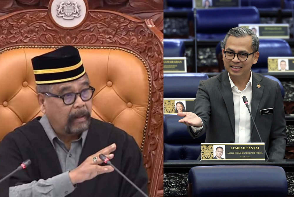 Deputy Speaker (Ramli, left) thought Fahmi said "striptease" instead of "Swifties" In Parliament
