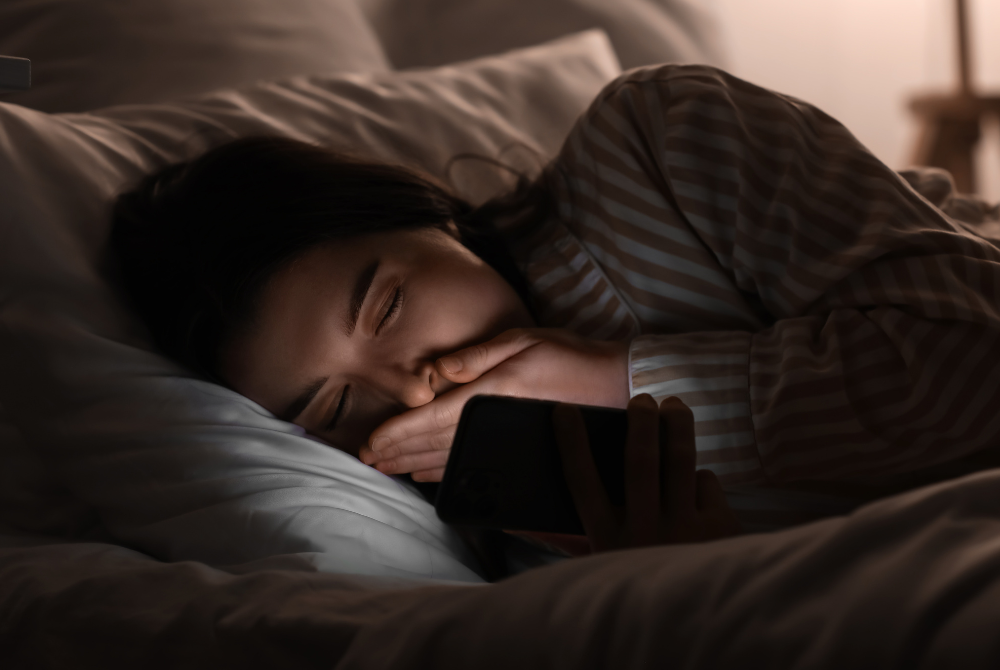 Create a restful environment, and, perhaps most importantly, allow for wind-down time without screens before bed to get sufficient rest.