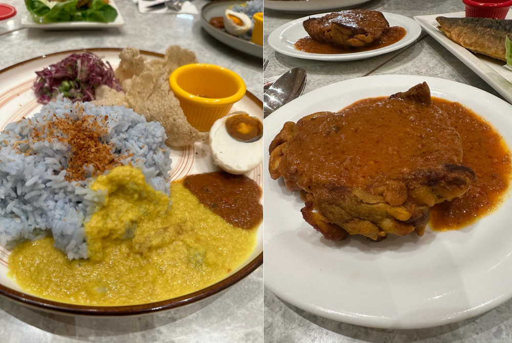 Nasi Kerabu and Ayam Percik 