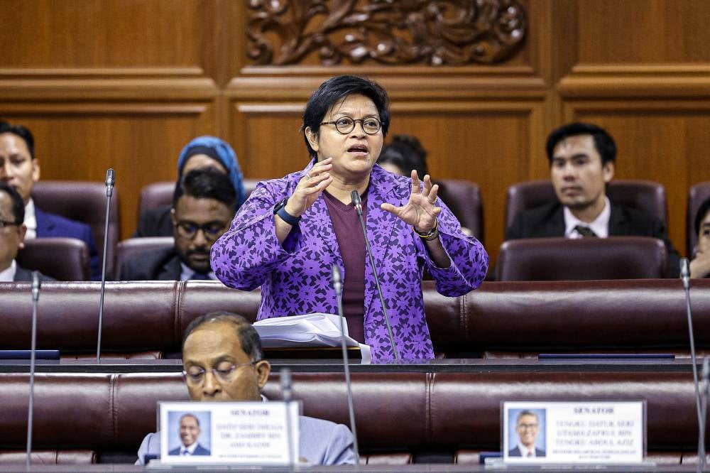 Minister in the Prime Minister's Department (Law and Institutional Reform), Datuk Seri Azalina Othman Said during at the Dewan Rakyat, today. - Photo by Bernama