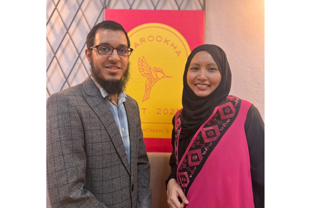 Zara Riza and her husband Ahmad Hallalo