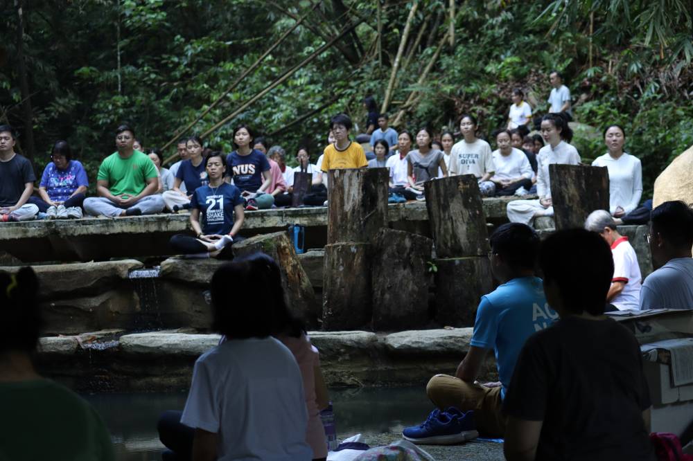 One of the activities the writer participated in during the three-day/two-night programme was a meditation cum forest bathing session at a spot situated inside the jungle. - Photo by Bernama