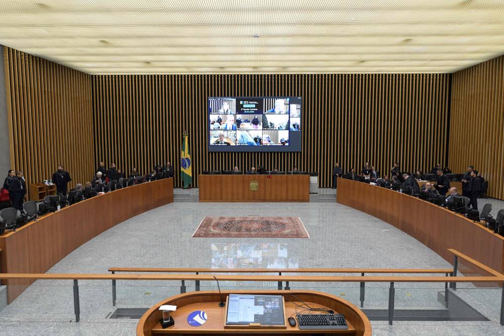 This handout picture released by Brazil's Superior Court of Justice shows the general view of a session of the Special Court of the Brazilian Superior Court of Justice that will judge the homologation of the Italian court's sentence for rape against former football player Robinho in Brasilia on March 20, 2024. Robson de Souza, popularly known as "Robinho", was convicted by an Italian court in 2017 with five other men for gang-raping an Albanian woman out celebrating her 23rd birthday at a Milan nightclub in 2013. - Photo by AFP