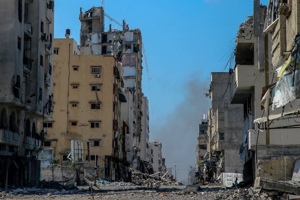 A picture shows destruction from Israeli strikes in Gaza City, on March 25, 2024. - Photo by AFP