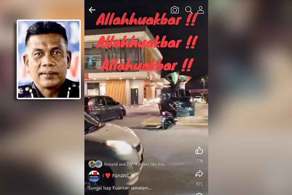 Screenshot of a video that went viral on social media on Saturday. (Inset: Wan Mohd Zahari)