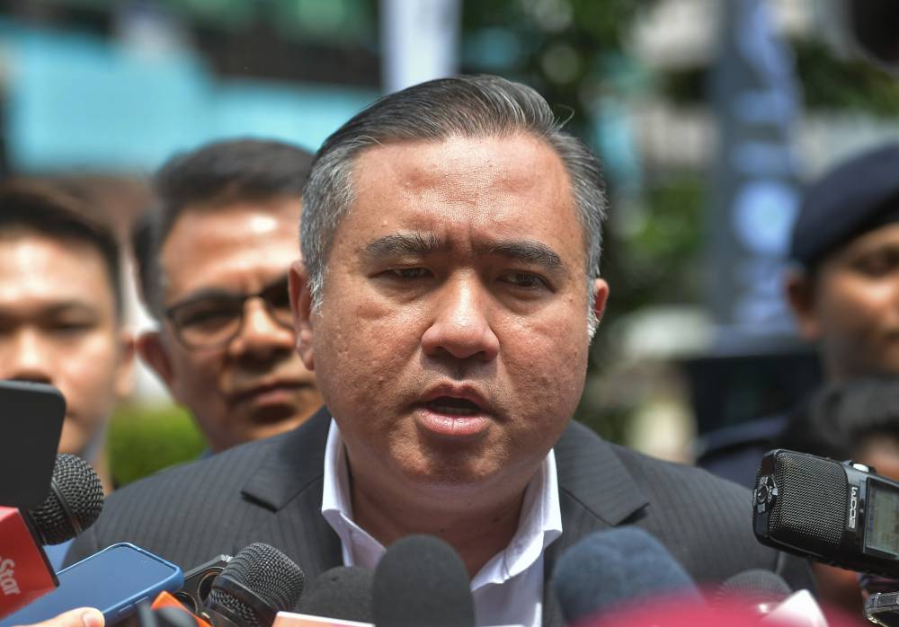 Anthony Loke speaking to reporters after the opening of the EV Charging Station, Evlution at RHB Centre, here today. Photo by Bernama