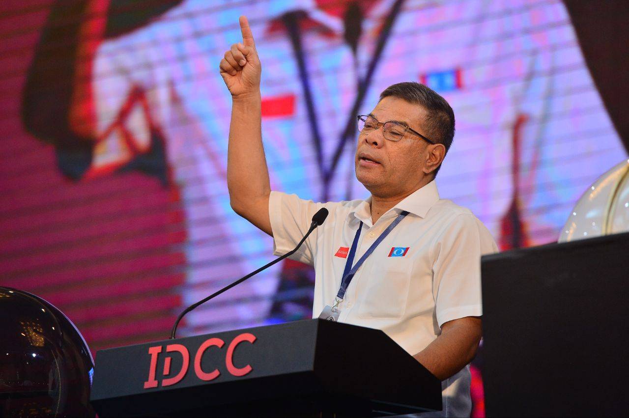 PKR secretary-general Datuk Seri Saifuddin Nasution Ismail delivering his speech at the party’s 25th anniversary special convention held at the Ideal Convention Centre in Shah Alam. - Photo by ASRIL ASWANDI SHUKOR