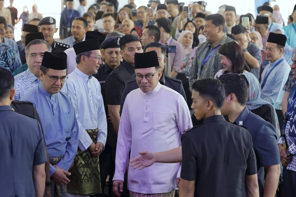 Prime Minister Datuk Seri Anwar Ibrahim at the launching of the Malaysia Airlines Academy and the groundbreaking ceremony of its Flight Simulator Building today. - Photo by Bernama