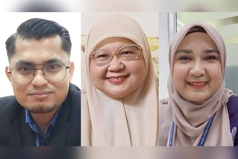 From left: Mohd Nawawi, Razalina, Noor Hafiza