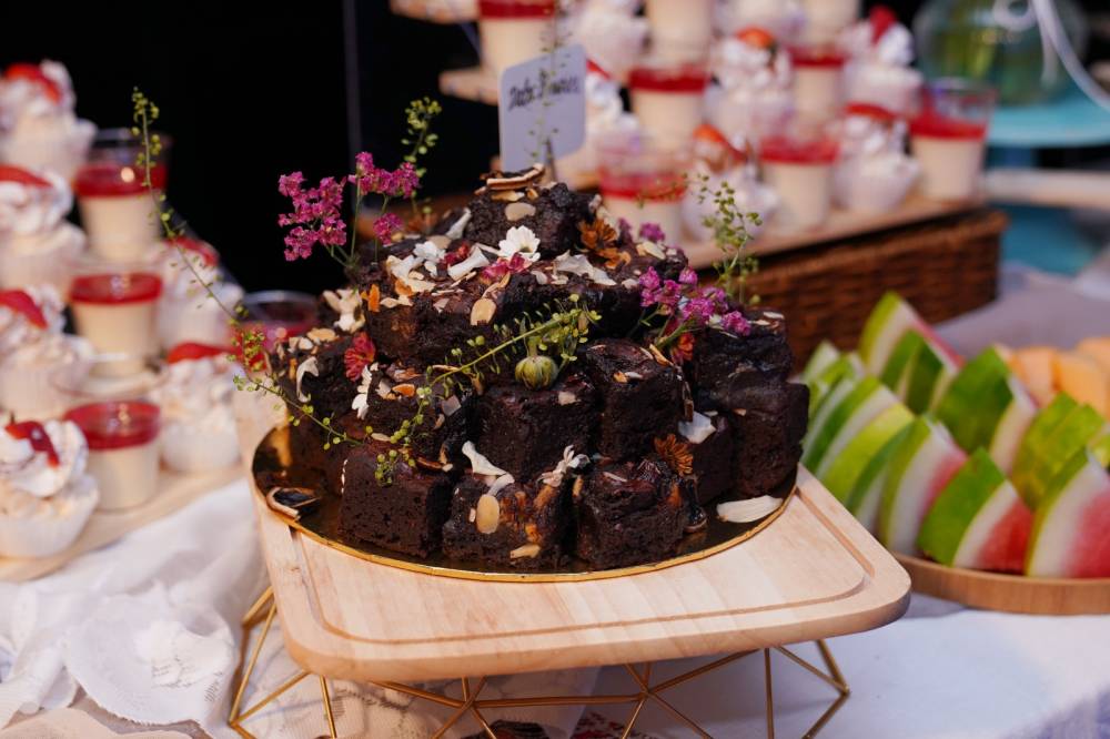 Date brownies, one of the main menu offerings sponsored by Marookha