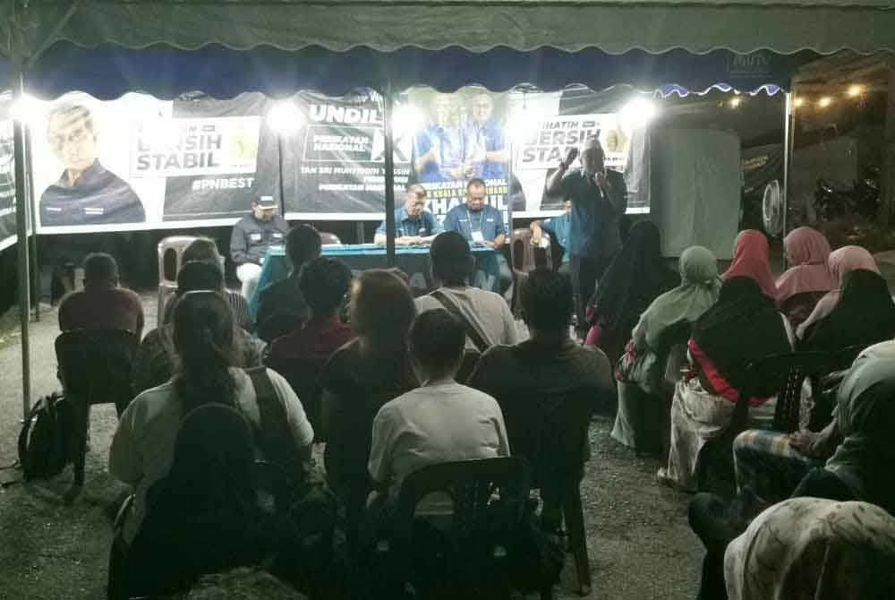 The PN by-election machinery appears to be more comfortable organising small-scale and group-oriented talks rather than large-scale events.