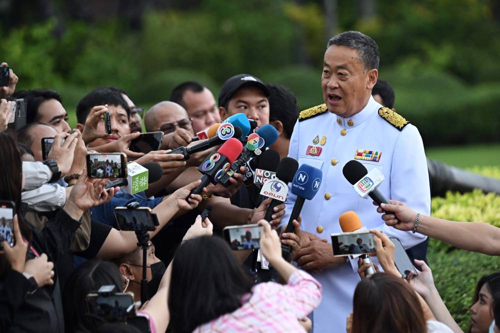 Thai Prime Minister Srettha Thavisin has vowed to crack down on illegal drugs, saying on May 8, 2024 that possessing "even one pill" should be punished, and ordering officials to press ahead with plans to recriminalise cannabis. Photo by Lillian Suwanrumpha/AFP