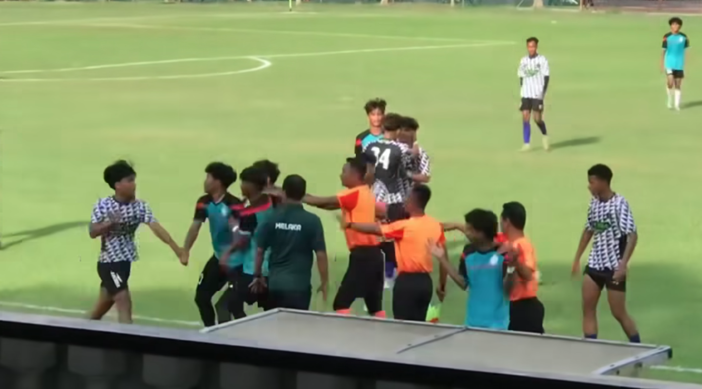 A screenshot of the circulated video on social media platforms. Source: Melaka United 