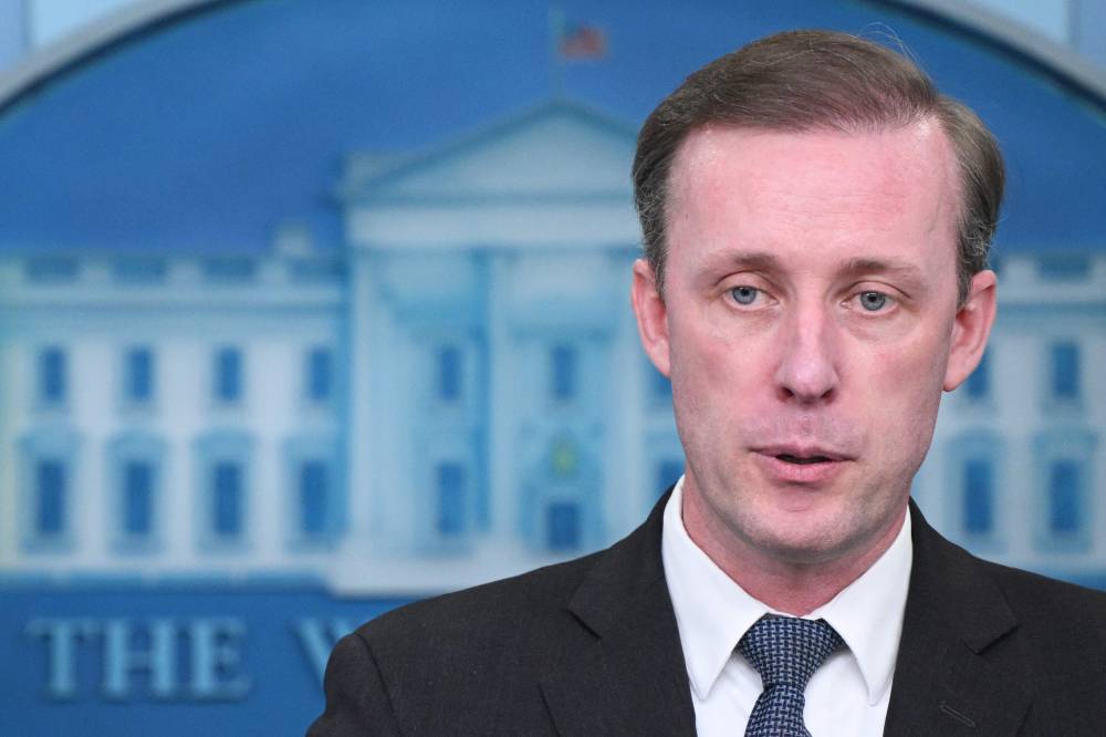 US National Security Advisor Jake Sullivan speaks during the daily briefing in the Brady Briefing Room of the White House in Washington, DC, on May 13, 2024. (Photo by Mandel NGAN / AFP)