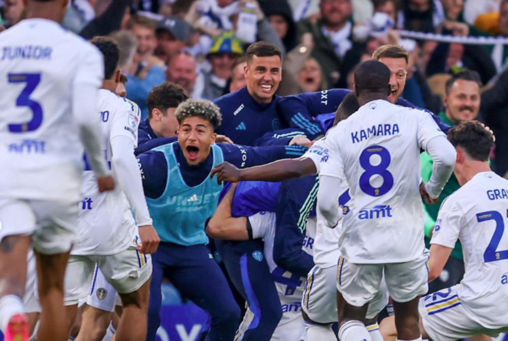 Leeds have never won promotion via the play-offs and lost to Derby in the 2018-19 Championship semi-finals. - Photo credit: @leedsunited/Instagram