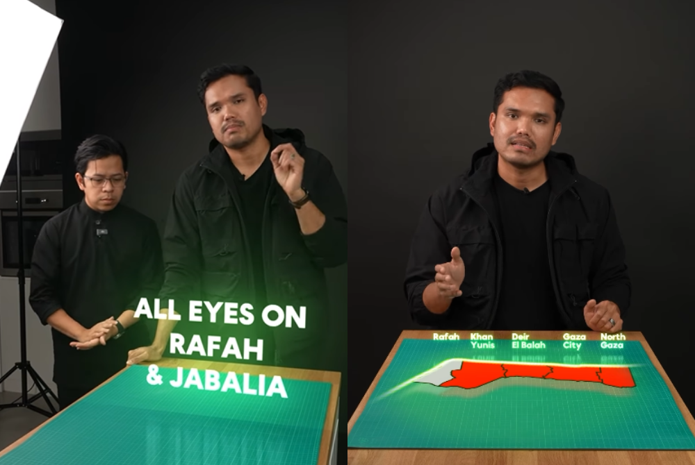 Sofyank (left) and Khairul Aming (right) have collaborated to create an impactful video that sheds light on the history and current state of Palestine.
