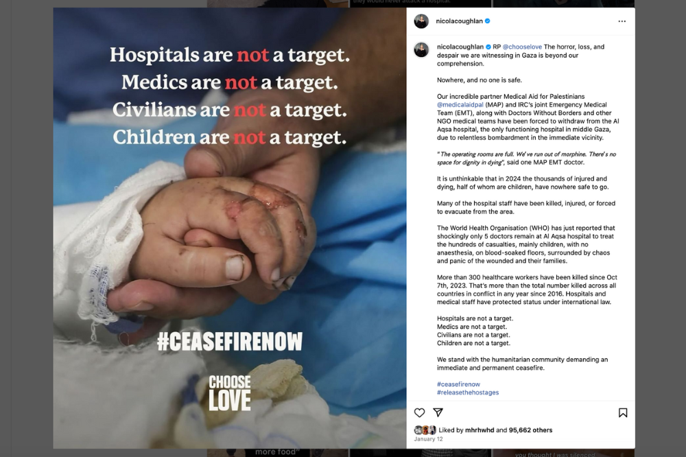 Nicola's posting on Jan 12, 2024. 