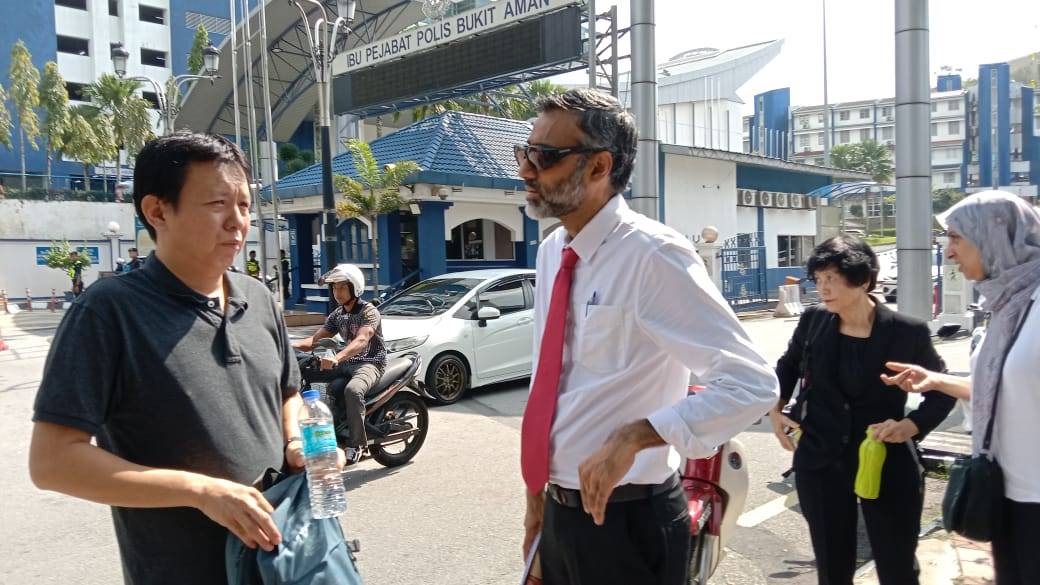 Also present were lawyers from Lawyers for Liberty, including N. Surendran and Latheefa Koya, representing the victim.