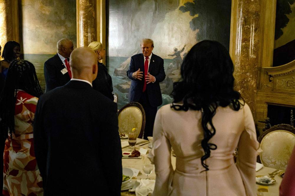 Trump speaks at a dinner at Mar-a-Lago on June 5, 2024 in West Palm Beach, Florida. - Photo by AFP