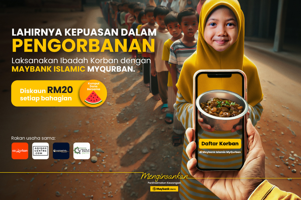 MyQurban, an online Qurban service, to be made available by Maybank Islamic until June 19.