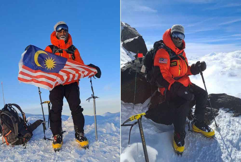 Seeing the ‘Jalur Gemilang’ flying majestically on the peak of a mountain he just "conquered” never fails to fill N. Elanghovan with an overwhelming sense of pride. Photo by Bernama