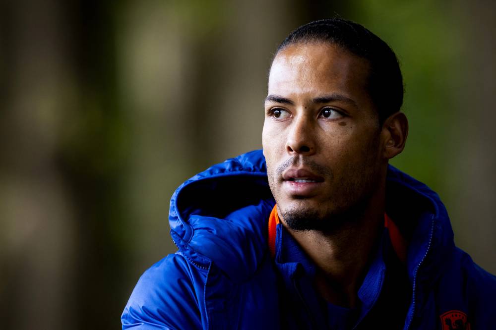 Dutch defender Virgil van Dijk attends a training session of the Dutch national team at the KNVB Campus in Zeist on June 5, 2024 as part of the team's preparation for the UEFA Euro 2024. (Photo by Koen van Weel / AFP)