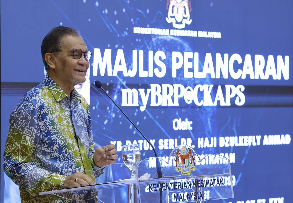 Dzulkefly speaking at myBRP@CKAPS launch here today. Photo by Bernama