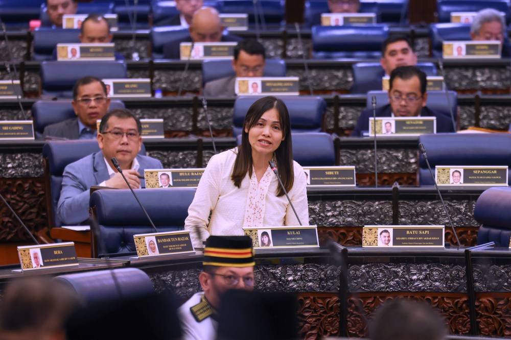 Teo Nie Ching during the question-and-answer session. Photo by Bernama