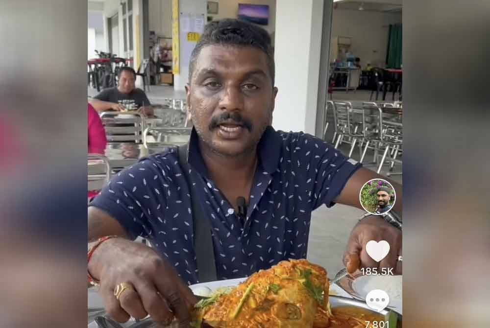 The man who got the nickname Aney 'fight one by one' started promoting the menus at restaurants around Bentong, Pahang though his TikTok account @thiran1040.
