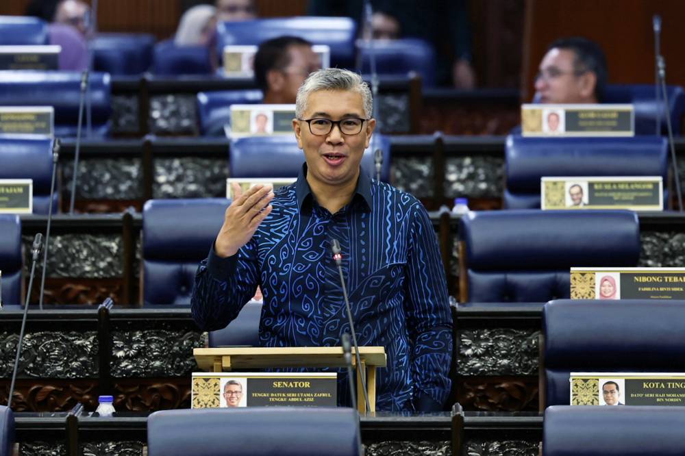 Minister of Investment, Trade and Industry Tengku Datuk Seri Zafrul Abdul Aziz in the Dewan Rakyat, today. - Photo by Bernama