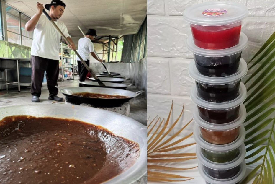 Dodol with original flavour, durian and pandan might be familiar to us, but what about pineapple, cappuccino, chocolate, strawberry, and blueberry?