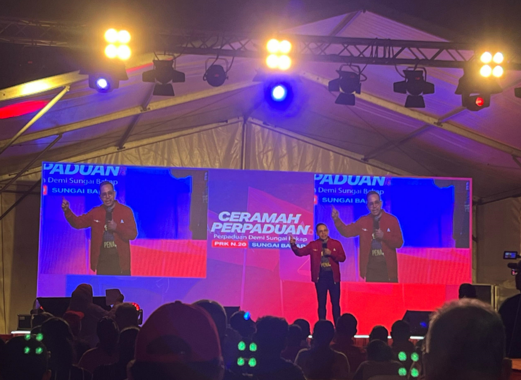 Steven Sim during PH’s Ceramah Perpaduan in Sungai Bakap.