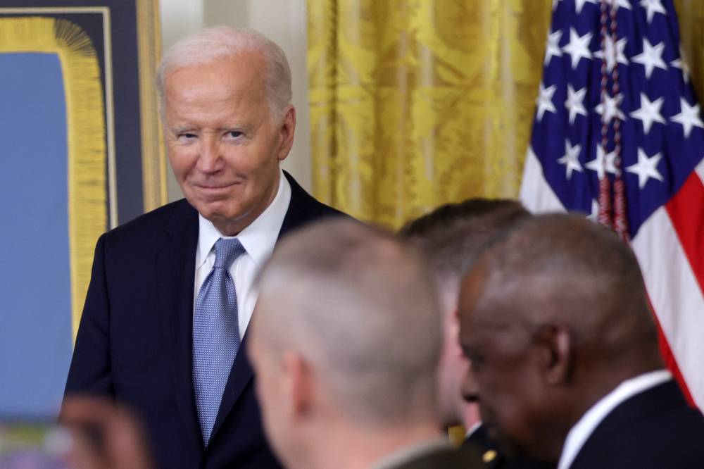 US President Joe Biden during a Medal of Honour ceremony in the East Room of the White House on July 3, 2024 in Washington, DC. - Photo by AFP