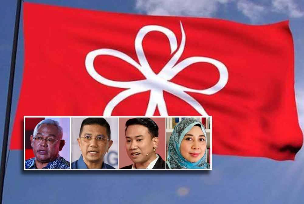 Noh (left) is confident that his partnership with Azmin (second from left) can transform the political landscape in Selangor. Inset: Hussain Yusri (second from right), Kartini (right).