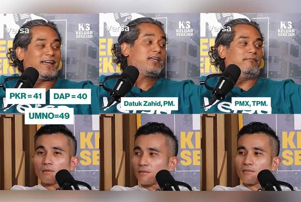 Screenshots from the Keluar Sekejap podcast.