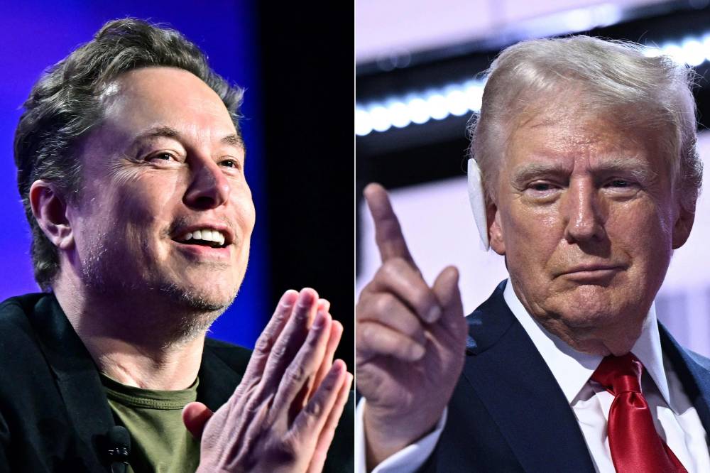 Musk (left) and Trump (right). AFP FILE PIX