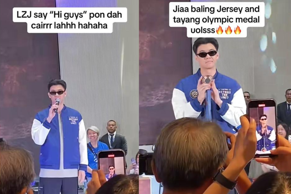 Screenshots from a video of Lee Zii Jia's catwalk which went viral on social media. - Photo: @anistaqwa / TikTok