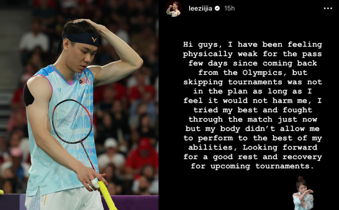 Zii Jia, on his Instagram shared his struggles following his early exit from the 2024 Japan Open. Credit: Lee Zia Jia/Instagram